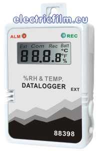INREGISTRATOR (DATALOGGER) DUAL DE TEMPERATURA SI TEMP.EXT. SI UMIDITATE, CU LCD SI RS232 88398 INREGISTRATOR (DATALOGGER) DUAL DE TEMPERATURA SI TEMP.EXT. SI UMIDITATE, CU LCD SI RS232 88398